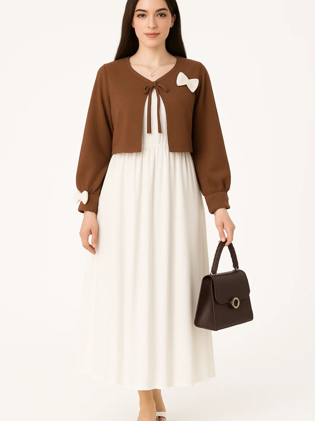 Jasmin bow coat Maxi