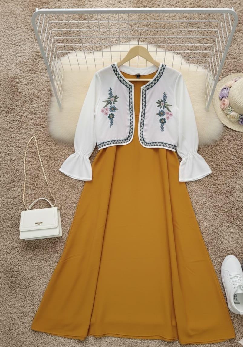 Embroidered Coat Maxi