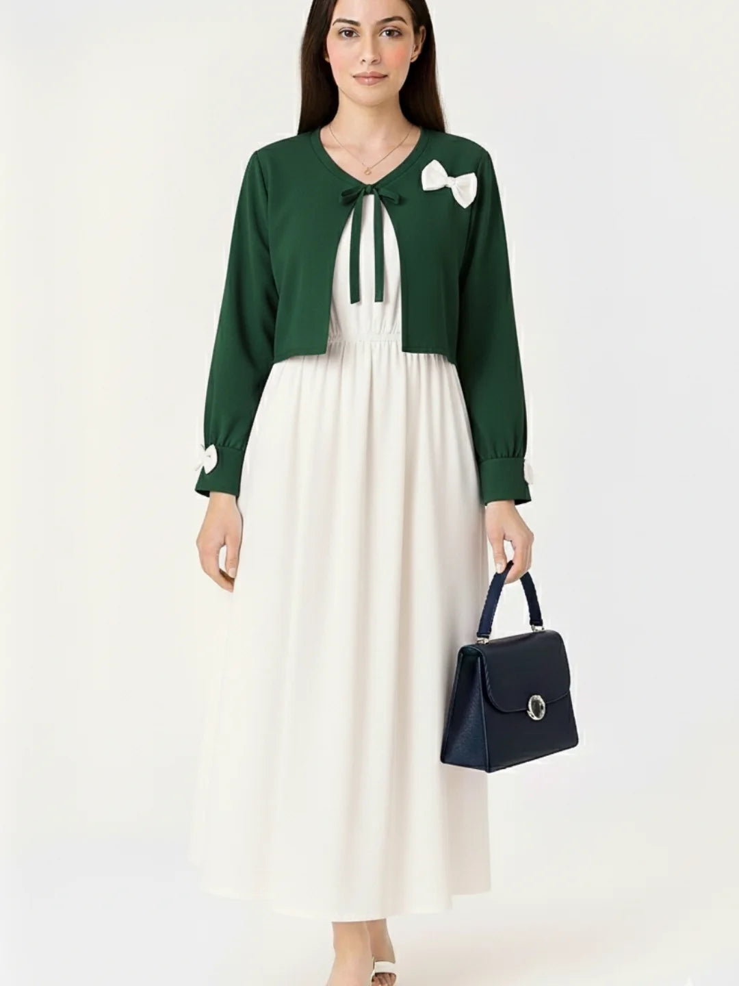 Jasmin bow coat Maxi