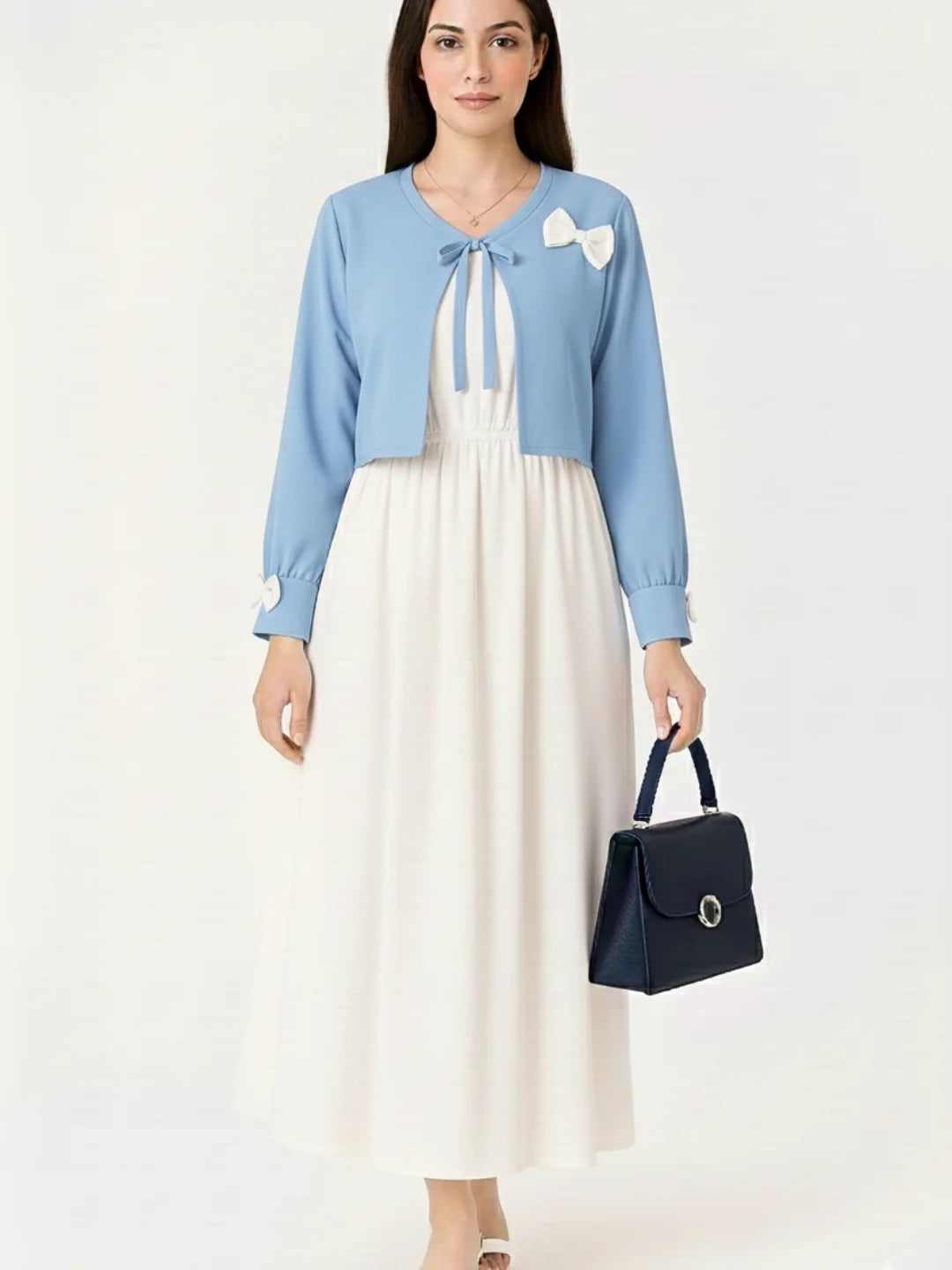 Jasmin bow coat Maxi