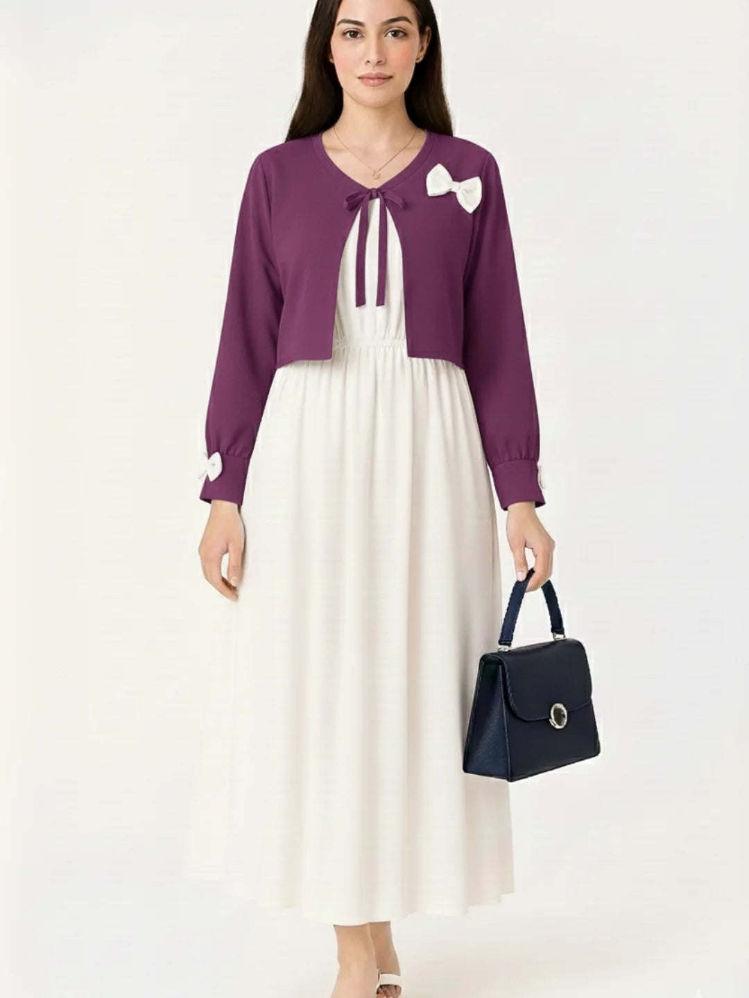 Jasmin bow coat Maxi