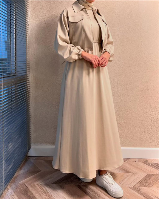 Winter wool Zipper Coati Maxi