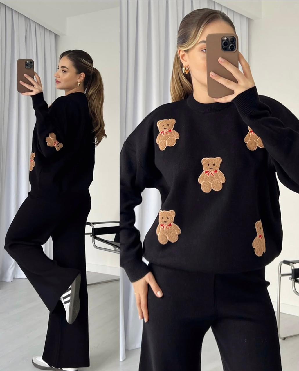 Brown Teddy Bear Fleece Winter Co-ord Set