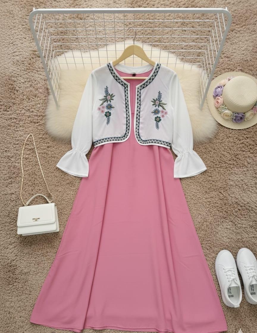 Embroidered Coat Maxi