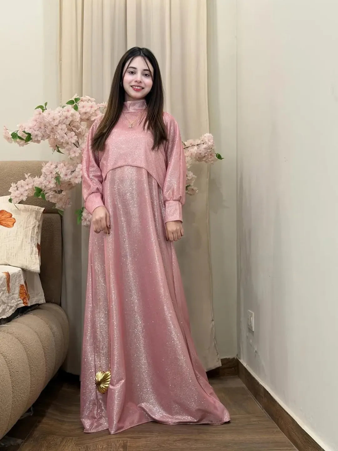 Moonlight Shimmer Cape & Maxi Set with Pendant