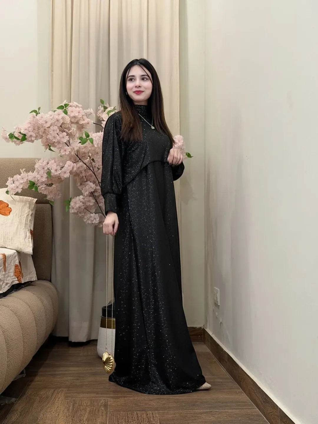 Moonlight Shimmer Cape & Maxi Set with Pendant