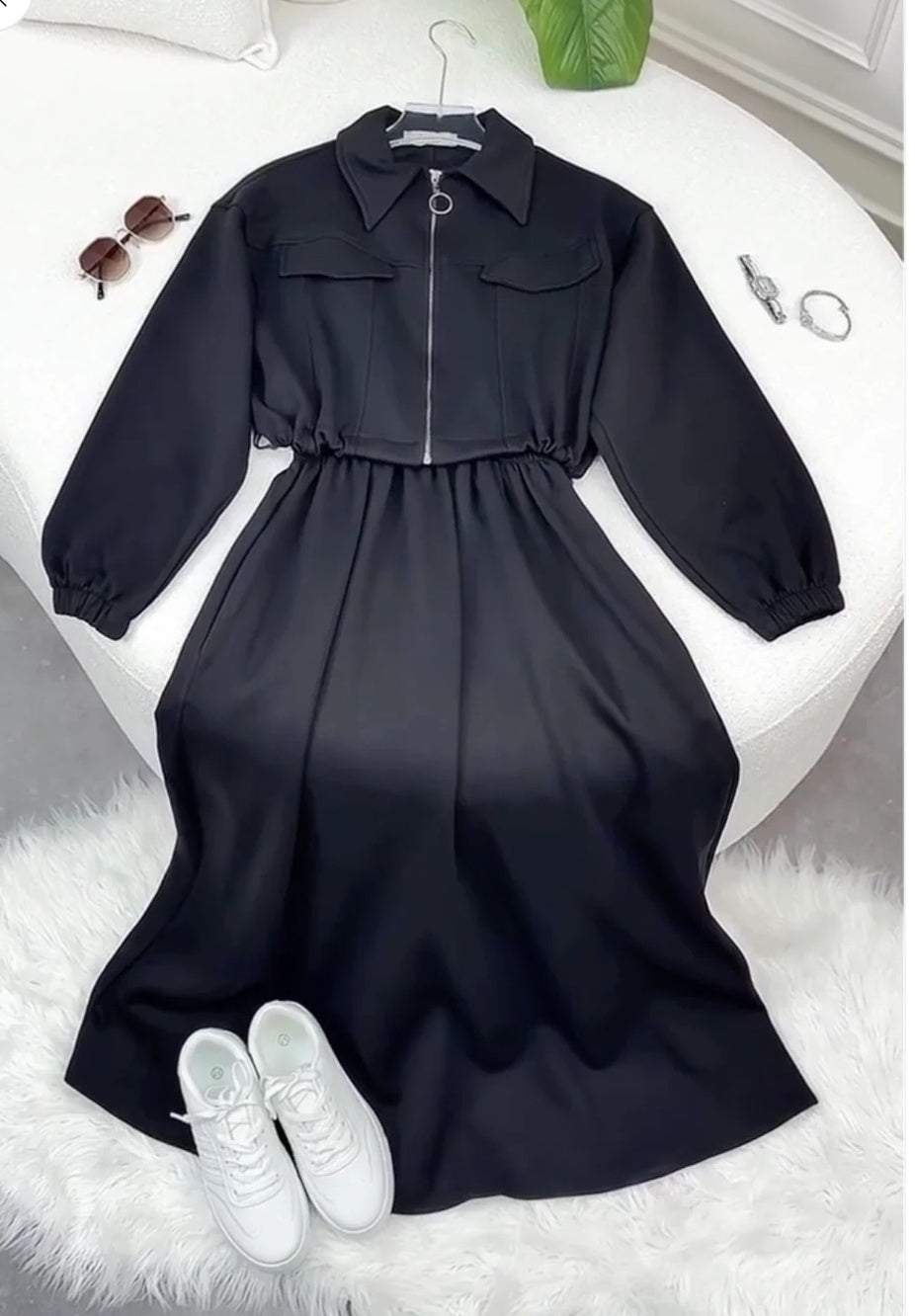 Winter wool Zipper Coati Maxi