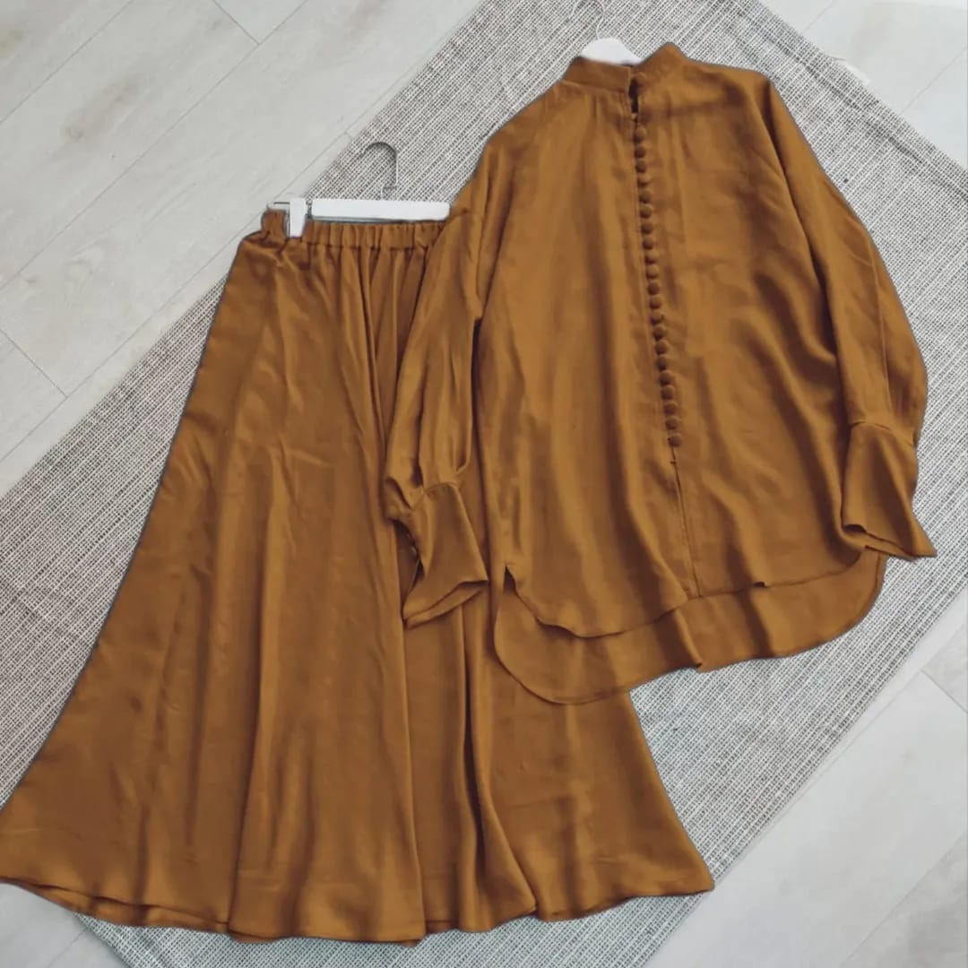 Western Top With Same Bell Bottom Plazzo